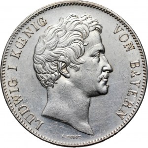 Germany, Bavaria, Ludwig I, 2 Thalers (3 1/2 Gulden) 1848, Munich