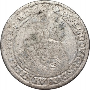 Silesia, Duchy of Brzesko-Legnicko-Wołowo, Ludwik IV Legnicki, 15 krajcars 1663, Brzeg