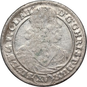 Silesia, Duchy of Brzesko-Legnicko-Wołowskie, Chrystian Wołowski, 15 krajcars 1663, Brzeg
