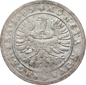 Silesia, Duchy of Brzesko-Legnicko-Wołowskie, Chrystian Wołowski, 15 krajcars 1663, Brzeg