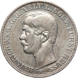 Germany, Reuss-Greiz, Henry XX, Thaler 1858 A, Berlin