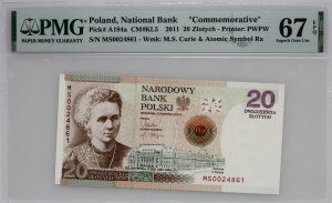 III RP, 20 zl 2011, Maria Skłodowska-Curie