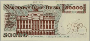 People's Republic of Poland, 50000 gold 1989, Stanislaw Staszic, BA series