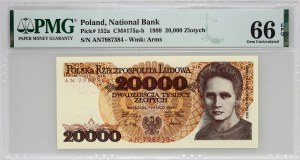 People's Republic of Poland, 20000 gold 1989, Maria Skłodowska-Curie, AN series