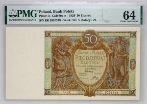 II RP, 50 złotych 1929, seria EK