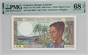 Comoros, 1000 francs 1984