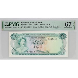 Bahamas, Elizabeth II, dollar 1974