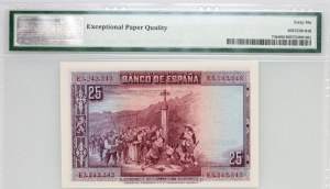 Spain, 25 pesetas 1928, serie E