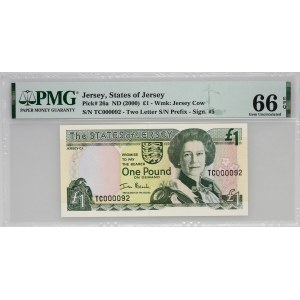 Jersey, Elizabeth II, 1 pound 2000, low number