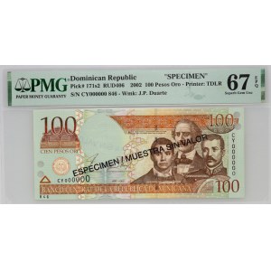 Dominican Republic, 100 pesos 2002, specimen