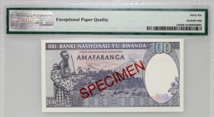 Rwanda, 100 francs 1989, specimen