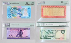 set of exotic banknotes, PMG high grades, (4 pieces)
