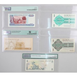 South America, lot of banknotes, (5 pieces)