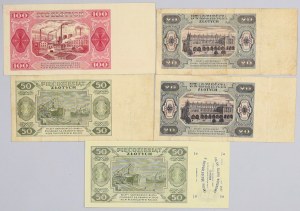 People's Republic of Poland, 1948 banknote set, (5 pieces)
