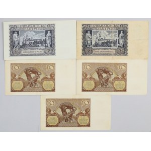 Generalna Gubernia, zestaw banknotów, (5 sztuk)