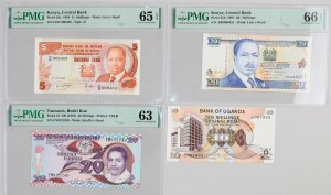 Africa, lot of banknotes, (4 pieces)
