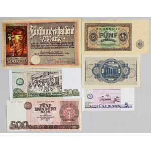 Germany, set of banknotes from 1922-1985, (6 pieces)