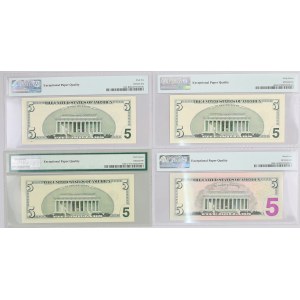 United States of America, lot of banknotes from years 2003-2013, (4 pieces)