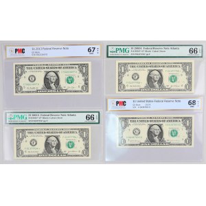 United States of America, lot of banknotes, from years 2003-2013, (4 pieces)