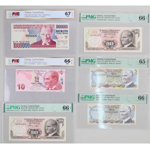 Turkey, lot of banknotes from 1970, (6 pieces)