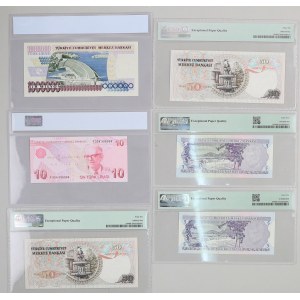 Turkey, lot of banknotes from 1970, (6 pieces)