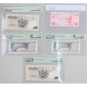 Turkey, lot of banknotes from 1970, (5 pieces)