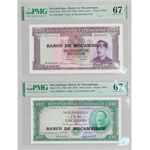 Mozambique, lot of banknotes from 1961-1967, (2 pieces)