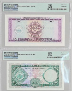 Mozambique, lot of banknotes from 1961-1967, (2 pieces)