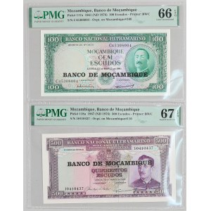 Mozambique, lot of banknotes from 1961-196, (2 pieces)