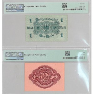 Germany, lot of 2 banknotes from 1914-1922, PMG high grade, (2 pieces)