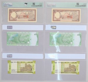Asia, set of interesting, beautiful preserved banknotes, (6 pieces)
