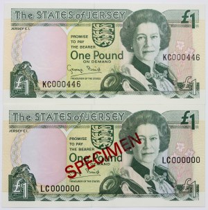 Jersey, Elizabeth II, lot of banknotes from 1993, (2 pieces)
