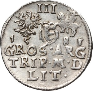 Stefan Batory, trojak 1581, Vilnius