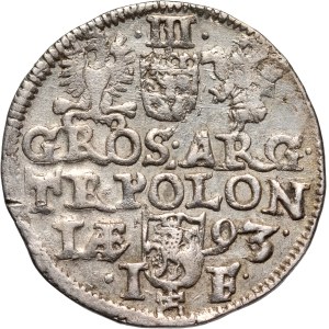 Zygmunt III Waza, trojak 1593, Olkusz