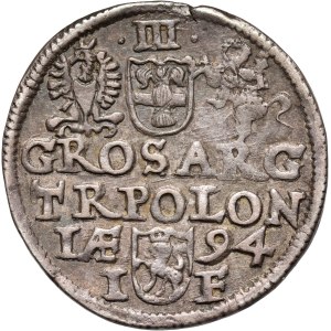 Zygmunt III Waza, trojak 1594, Olkusz