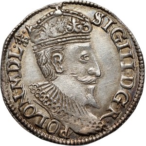 Zygmunt III Waza, trojak 1595, Olkusz, strzała na awersie