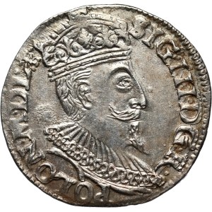 Zygmunt III Waza, trojak 1595, Olkusz, strzała na awersie