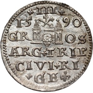 Zygmunt III Waza, trojak 1590, Ryga
