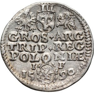 Zygmunt III Waza, trojak 1590, Olkusz