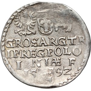 Zygmunt III Waza, trojak 1592, Olkusz