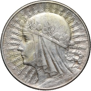 II RP, 10 złotych 1932, Warszawa, Głowa Kobiety
