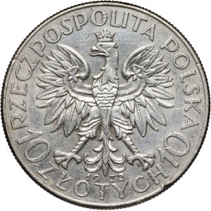 II RP, 10 złotych 1932, Warszawa, Głowa Kobiety