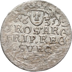 Okupacja Szwedzka, Gustaw II Adolf, trojak 1632, Elbląg