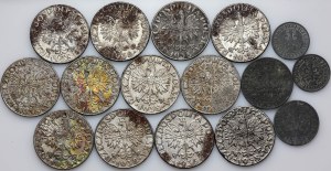General Government, set of coins from 1923-1939, (16 pieces)