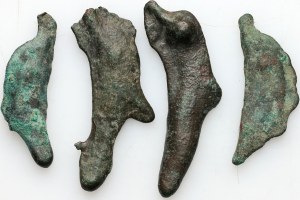 Greece, Sarmatia, Olbia, dolphin-shaped money 500-400 BC, (4 pieces)