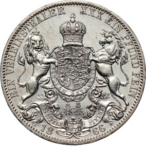 Germany, Hanover, Georg V, Thaler 1866 B