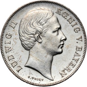 Germany, Bavaria, Ludwig II, Gulden 1864, Munich