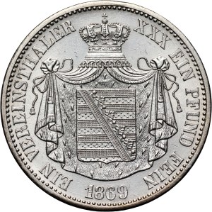 Germany, Saxony-Altenburg, Ernest I, Thaler 1869 B, Dresden