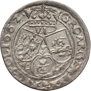 Jan II Kazimierz, szóstak 1662 ACPT, Kraków