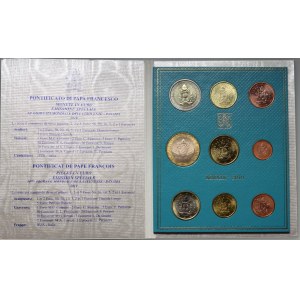 Vatican, Francis I, coin set from 2019, Panama, (9 pieces)
